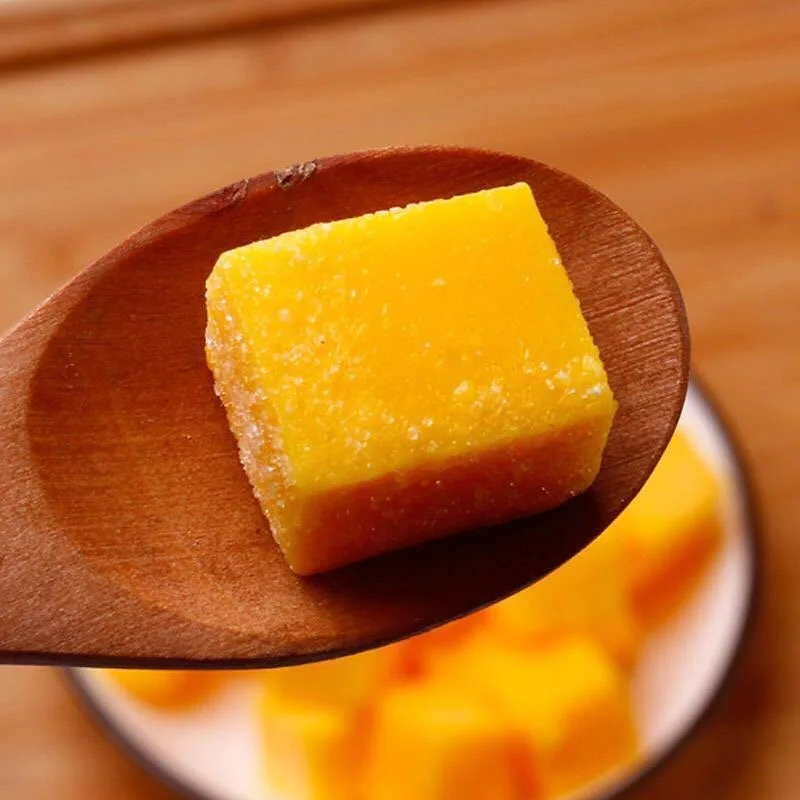 Hot selling  OEM bulk fudge fruit candy Square mango candy Mango cube candy