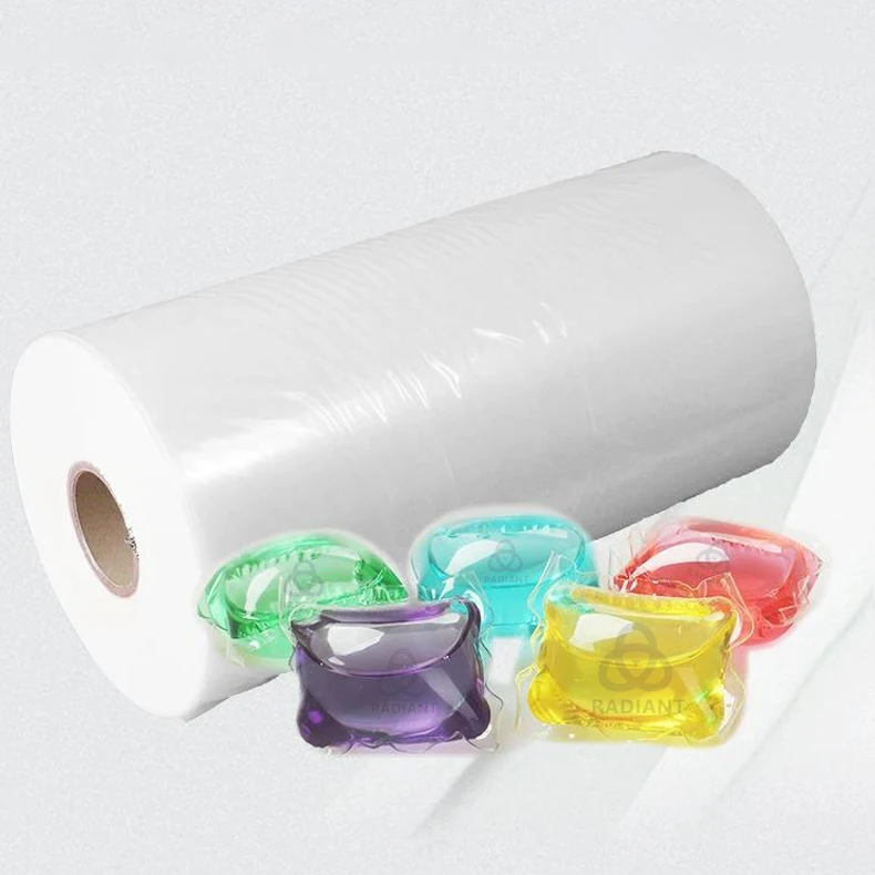 gold supplier supply cold water soluble film pva material powder packaging film with laundry powder filling water soluble packet