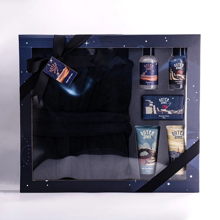 Family Travel Hotel Washroom Body Care Bathrobe Shower Gel Body Lotion Bath Gift Set for men