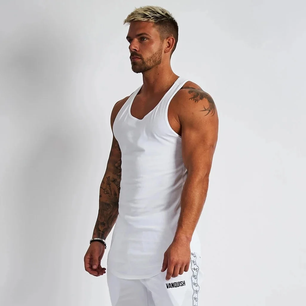 Мужской жилет для мышц, Мужская одежда для бодибилдинга, одежда для спортивного зала, летние майки для спортзала, мужские майки, Стрингер