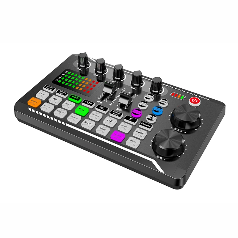 RGB-подсветка USB-консоль для записи аудио микшер DJ-контроллер миксер ПК телефонов оборудование