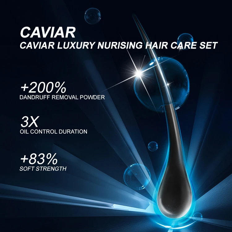 Private Label Salon Level Collagen treatment Nourishing Caviar Shampoo Professional Hair Care Set Products