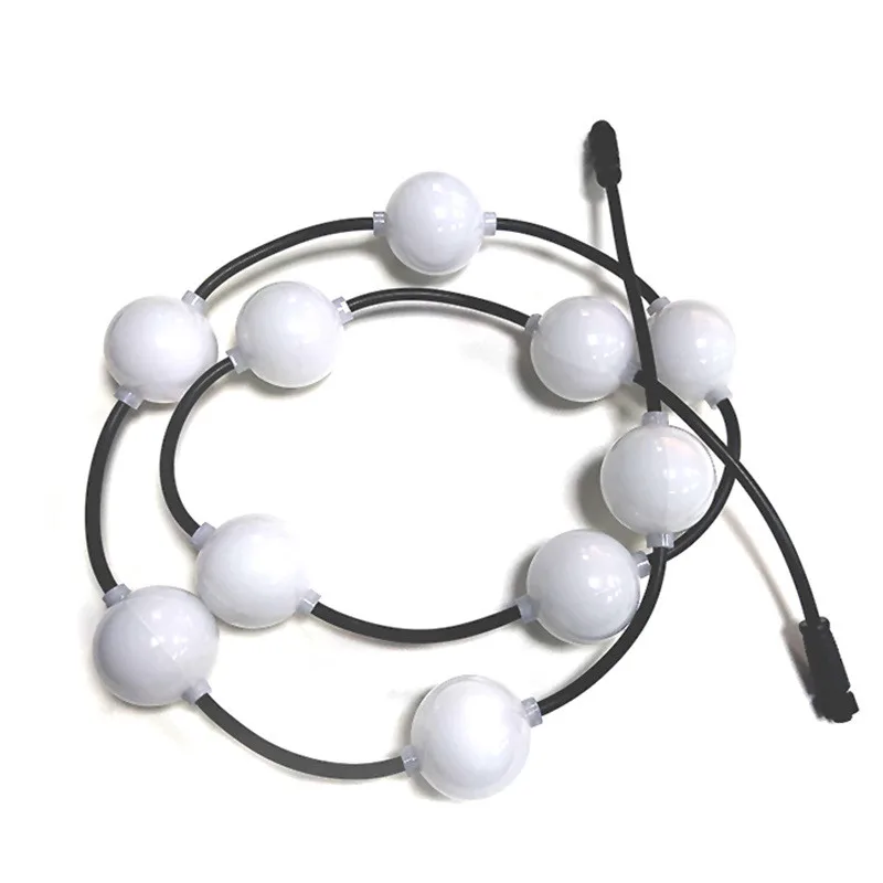 50mm ws2801 ucs1903 string lights 24v pixel led dmx 3d Ball Waterproof 36mm 24v led pixel rgb string rgbw hanging ball lights