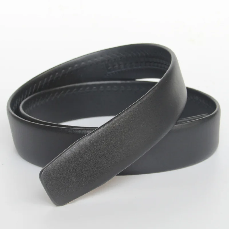 
FanLi Wholesale Men Cow Cowhide Custom Ratchet Real Genuine Leather Belt Strap without Automatic Buckle 