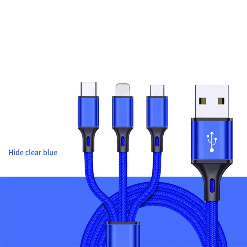 Top Quality Factory Price 3 in 1 Multi Function Charging Data Cable High Quality Adapter Cable For iPhone, type-C Use