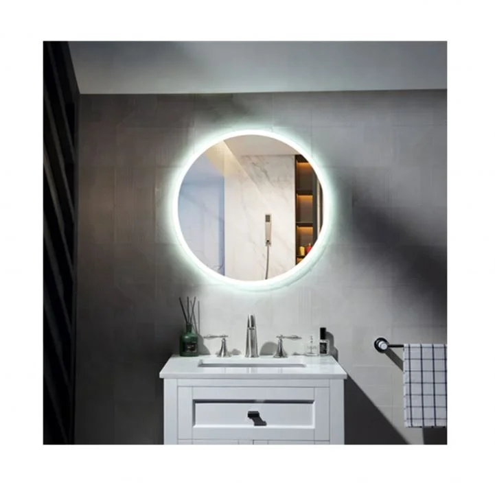 Beauty Smart Mirror Makeup Modern Circle Led Bath Mirrors With Anti-fog