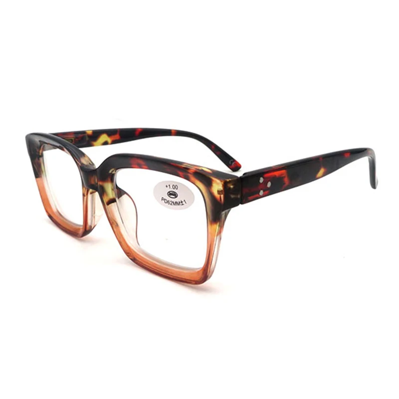 Hot selling plastic fashion square reading eye glass branded