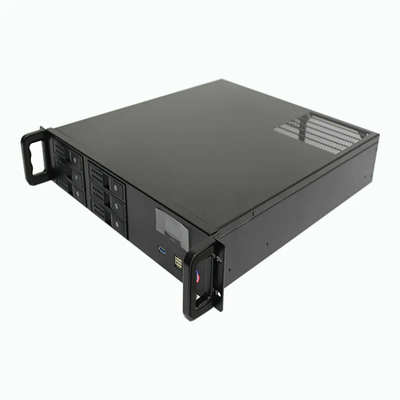 19inch rackmount chassis 2U server case/Storage chassis with 6Bay hotswap for 3.5 inch HDD support redundant PSU