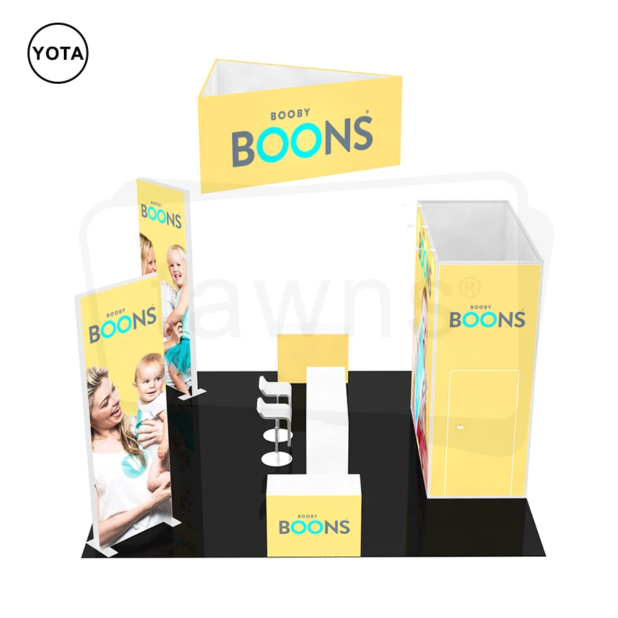 Tawns Custom Exhibition Booth Trade Show Booth Conference Exhibits Curved Stretch Fabric Backdrop Displays Booth