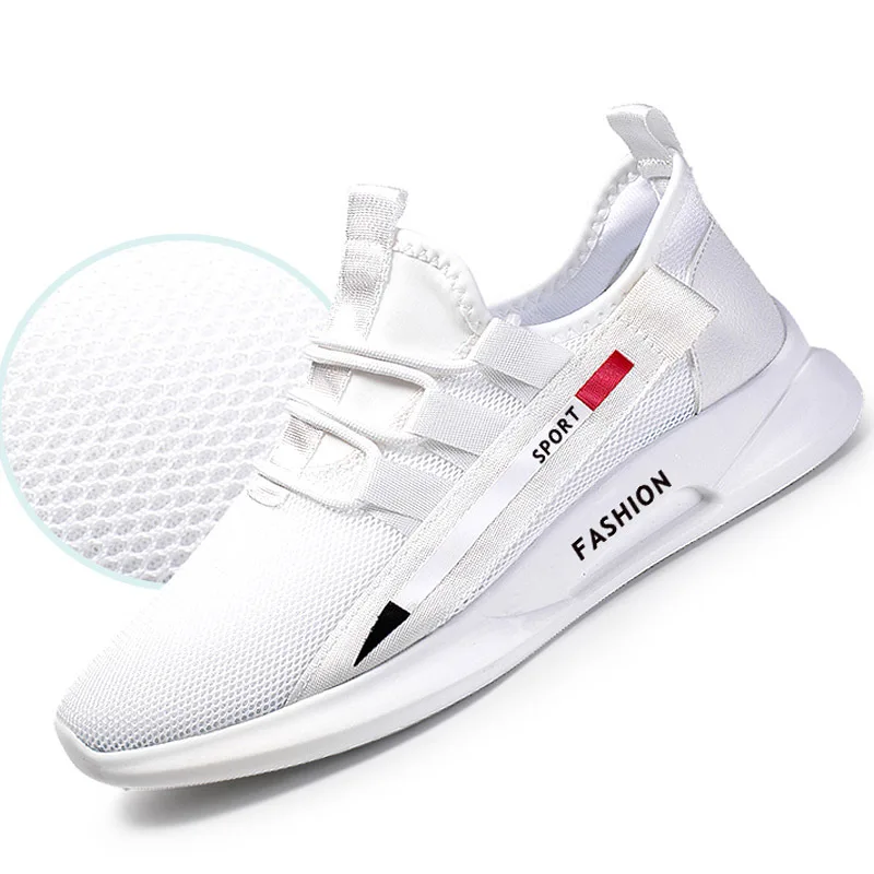 2024 New Taoxi summer white version Breathable Men Mesh force Running shoes with soft soles No-slip Men Sneakers