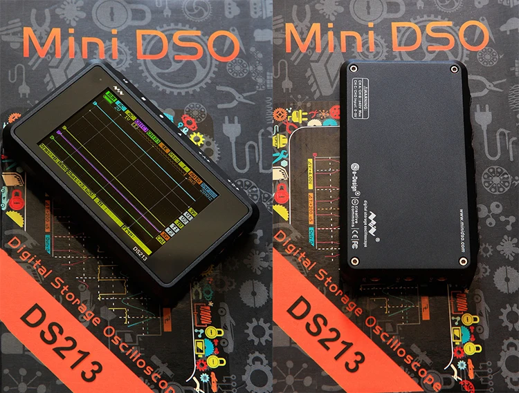 DSO203 обновления DS213 4 канала 100 мс/с мини DSO213 Профессиональный портативный цифровой осциллограф DSO