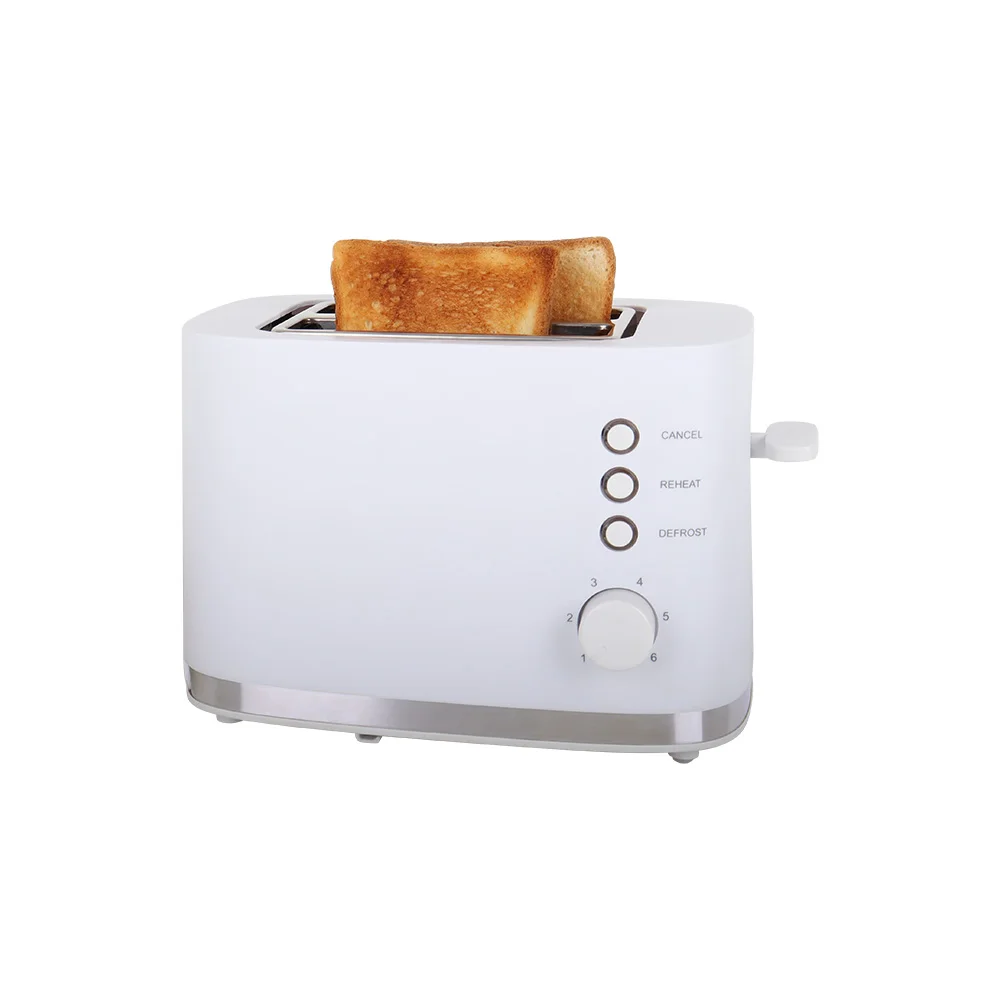 2 Slices  Cold Touch Toaster Bread Maker Bun Pop Up Toaster With 6 Browning Levels