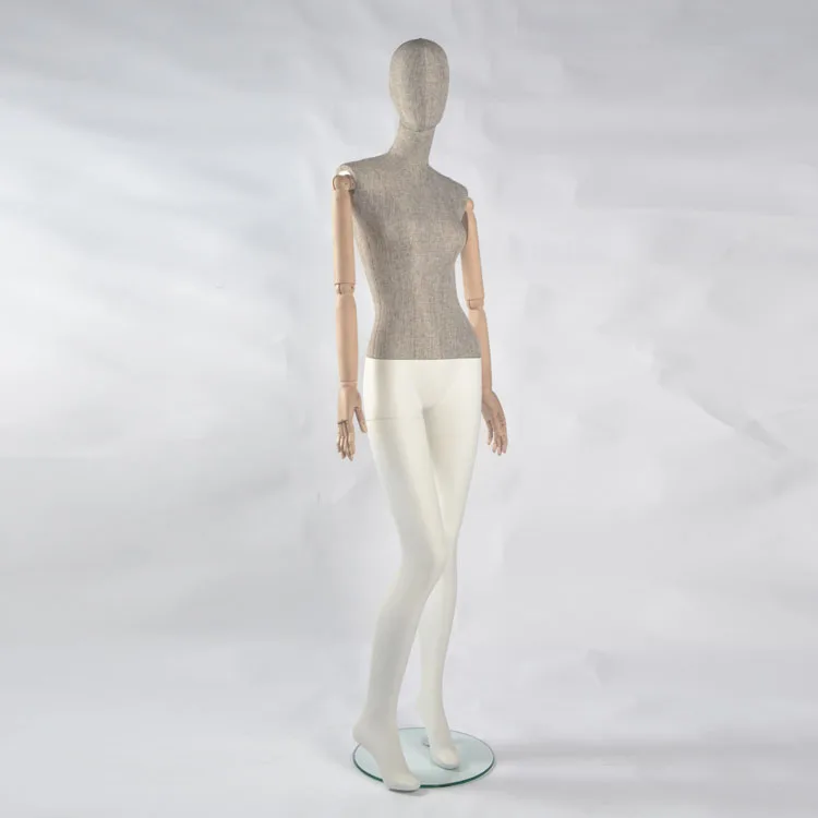 Adjustable fiberglass female mannequin,dummy,manikin,model,wooden arms mannequins
