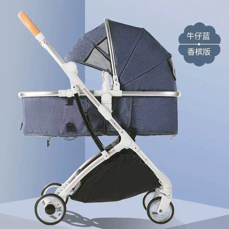 2020 latest European style 3 in 1 high landscape baby stroller for traveling