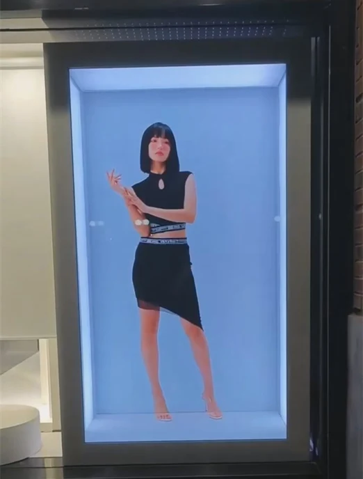 85 inch transparent lcd screen indoor capacitive touch screen big size advertising playing showcase for store window exhibitions