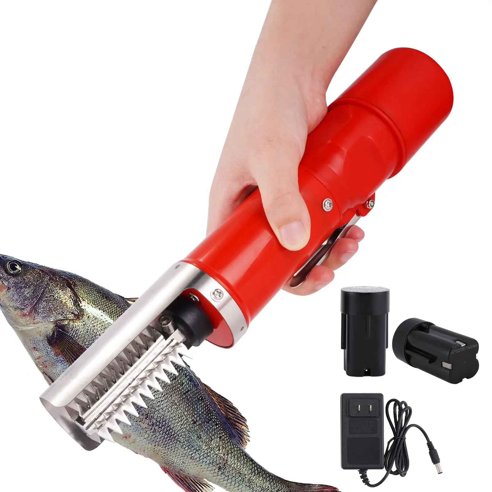 Hand Fish Scaler Battery for 12v Portable Mini Small Cordless Electric Battery Operated Wireless Fish Scaler 18650 NCM 12 Months
