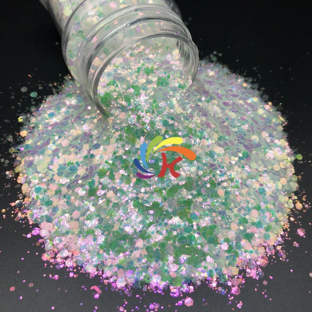 1kg Bag Glitter Makeup Cosmetic Opal Iridescent White Glitter Powder Bulk
