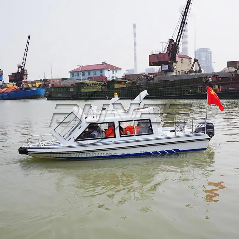 New Fiberglass Cabin Boat With Center Console Bass Boat 6 Passenger River Fishing Boats