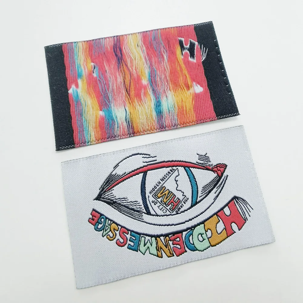 Private White Garment Labels GRS Certificated Hot Sell labels for clothing custom woven with garment accessories