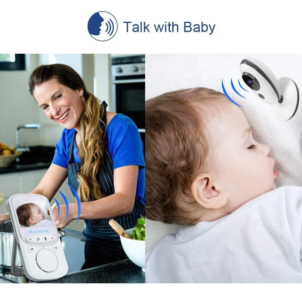 Babyphone Camera Video Baby Monitor vb605 with 2.4 inch LCD IR Night vision Temperature Monitor Intercom Lullabies