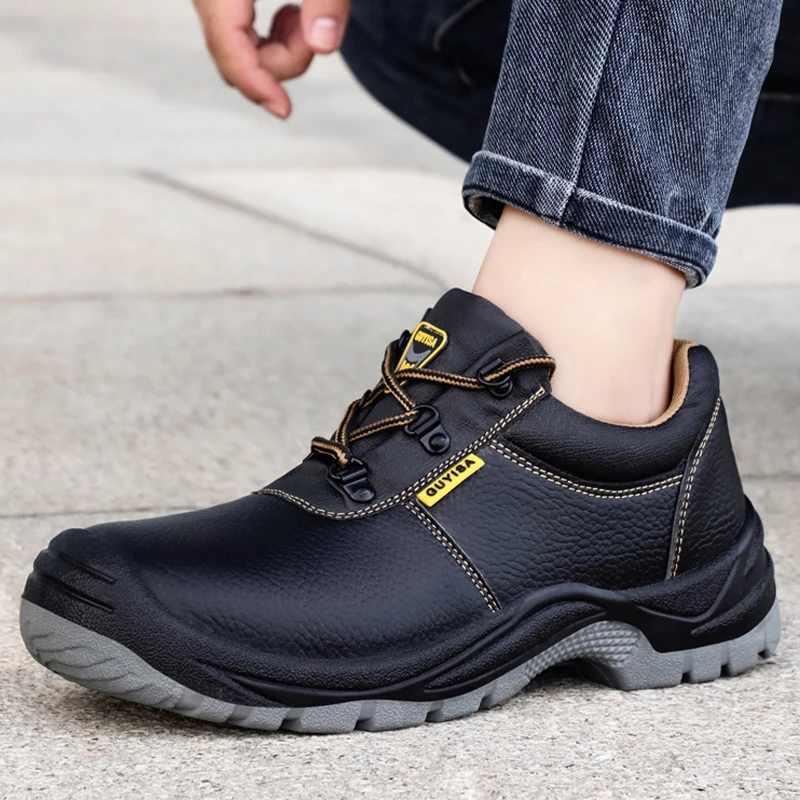 Construction Genuine Leather Steel Toe Safety Shoes Bangladesh Without Lace