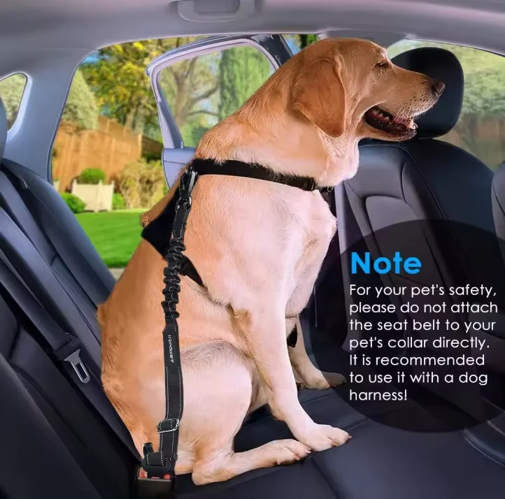 Dog Seat belt 3 in 1 with Adjustable Elastic Durable Nylon Pet Dog Cat Seat Belt Safe Leads Vehicle Seat belt Harness