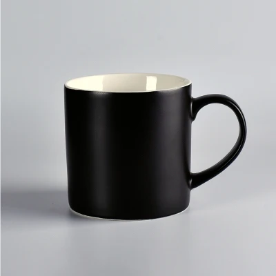 350/450/500ml Custom Logo high quality Plain black matt glossy porcelain mug blank ceramic coffee cup