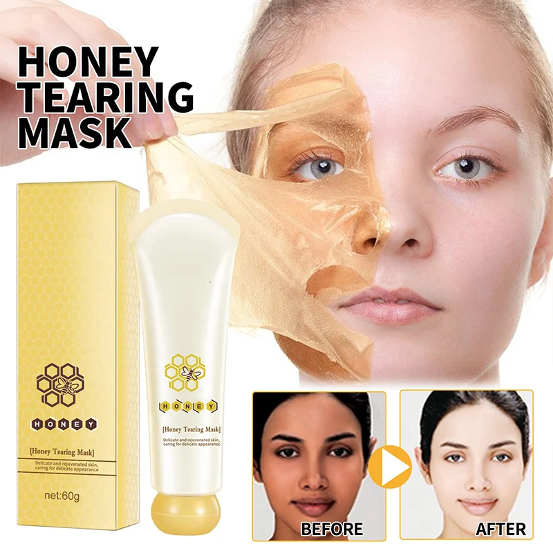 Natural Organic Skin Care Rejuvenated Skin Remove Dullness Lighten Soothing Honey Tearing Off Mask With Chamomile Flower Extract
