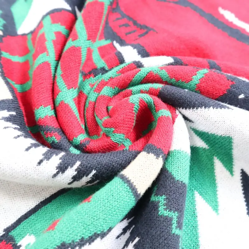 2021 ugly Christmas jacquard sweater funny Santa Claus play golf Winter cardigan