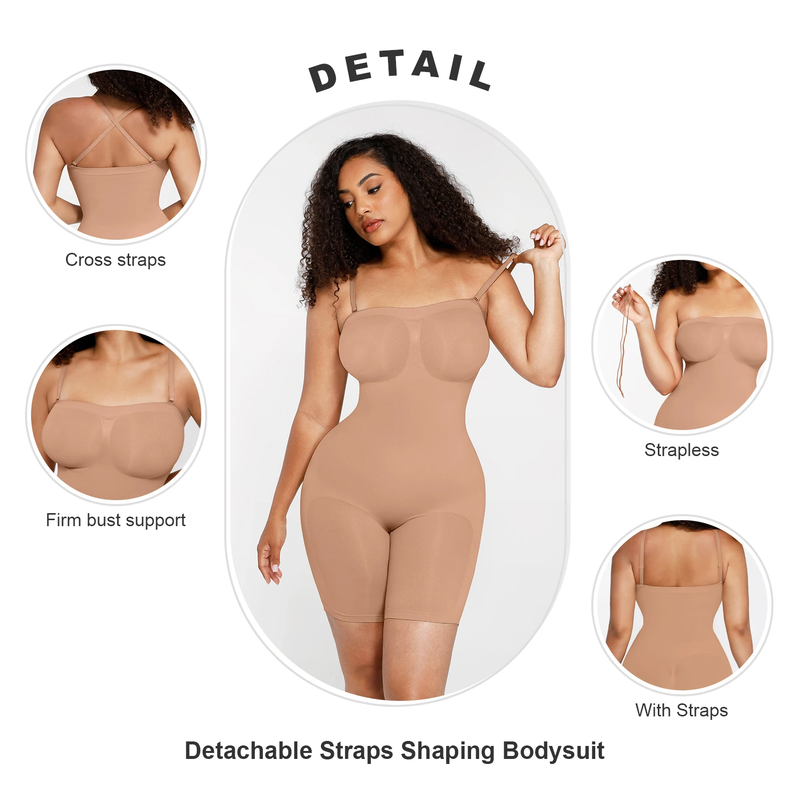 Hexin HOT SALE wholesale custom comfortable Backless tummy control slimming Body Shaper Seamless Bodysuit Shapewear For Women