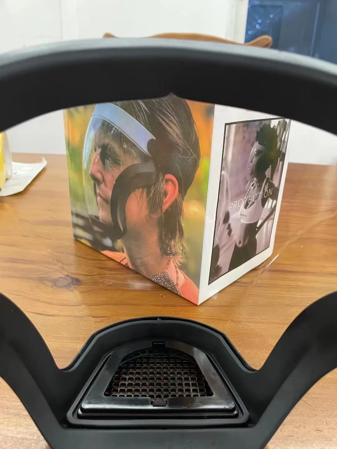 face shield with glasses frame