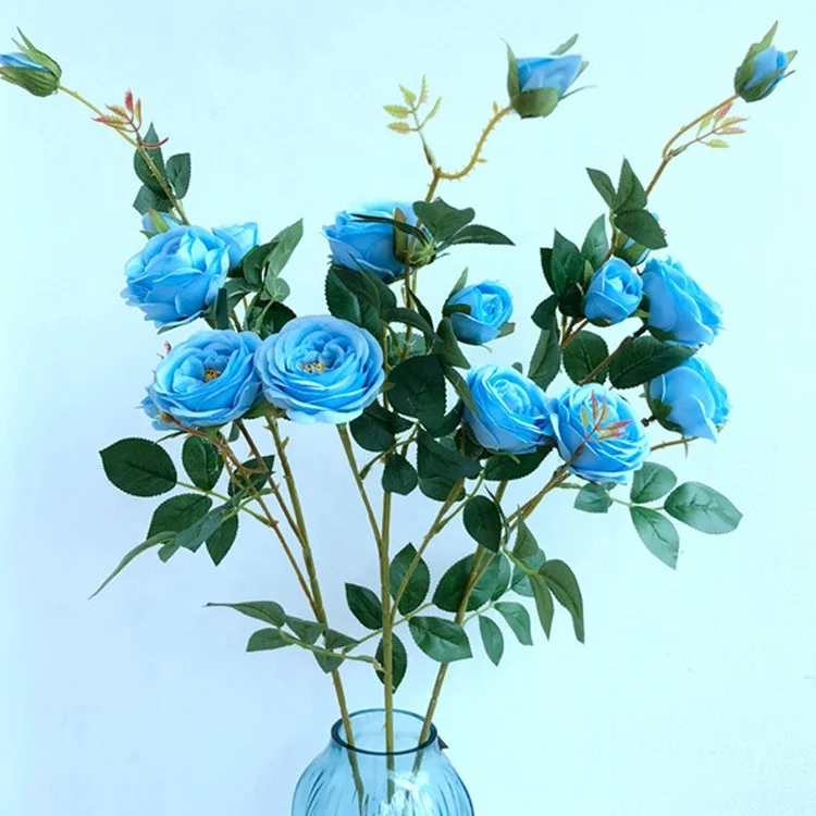 YAYUN KZ-1006 Manufacturers Direct 6 head silk beautiful artificial plastic flower single rose