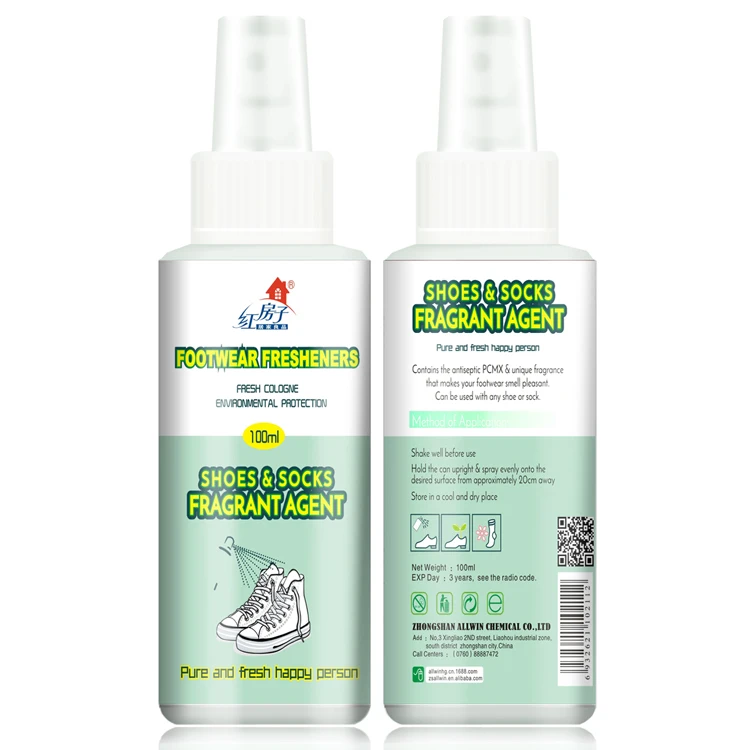 Customizable logo quick effect odor eliminator socks and shoes deodorizer spray 100ml