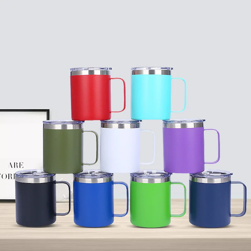 2023 watersy Best Selling Products 12oz Double Wall Stainless Steel Vacuum Insulated Tumbler Coffee Mug Cups with Handle Lids