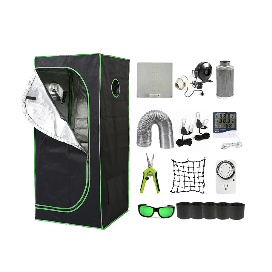 60x60x120 plant grow set complete grow tent kit led mylar cheap indoor complete grow kit grow tent full kit for sale