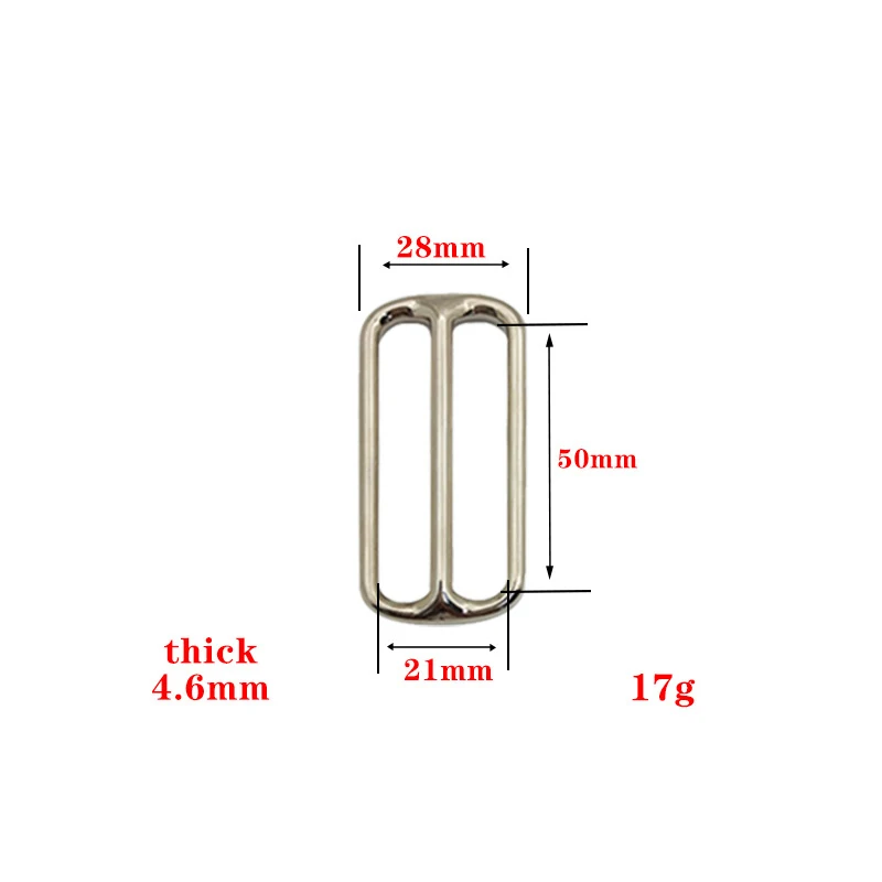 Clothing Hardware 2 Inch 50mm Silver Metal Clasp tri glide adjust Buckles For Belt