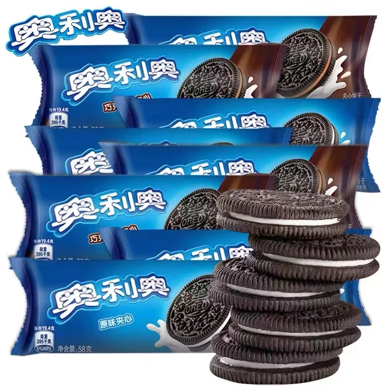 Oreo Sandwich Cookies Original Chocolate Flavor Snack Food Office Net Red Snacks Wholesale