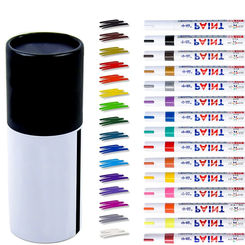 Sipa SP110 paint permanent indelible ink color art marker pen set Empty acrylic metal waterproof marker pen