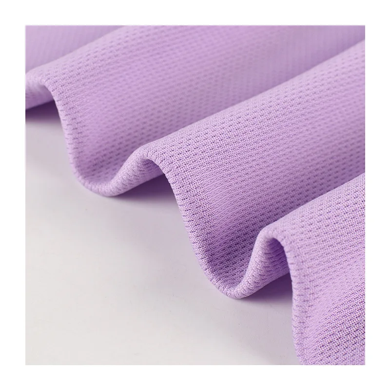 100%P Bird Eye Mesh Fabric 75D72F Wicking Breathable Knitted Quick Dry Net Fabric for Jersey or Lining