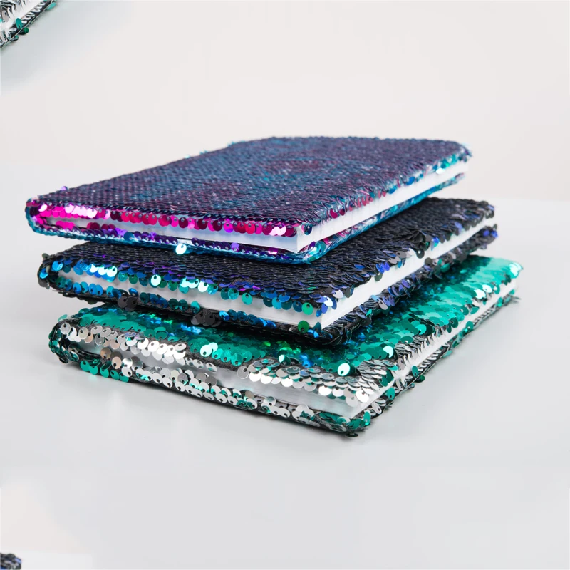 Sublimation Kawaii Cute Sequin Notebook Travel Journal Diary Notebook