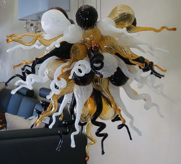 100% Handmade glass pendant lights modern murano glass chandeliers custom made luxury art deco chihuly style chandelier