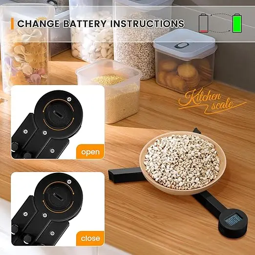 New Arrivals Foldable Kitchen Electronic Scales Portable ABS Digital Food Storage Kitchen Ultra thin Food Balance Scales