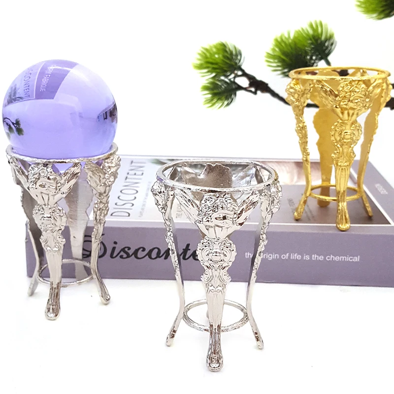 Creative Design Metal Tripod Holder Crystal Ball Bracket Base Crystal Sphere Stand Home Decoration