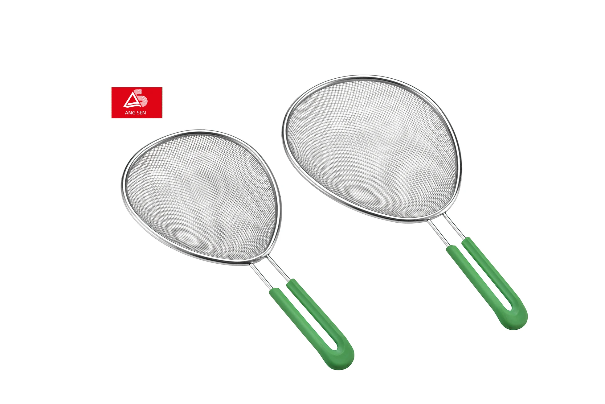 
Stainless steel wire mesh skimmer with wooden handle 