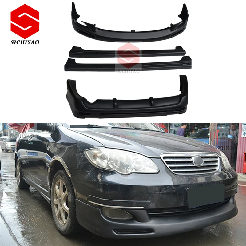 For BYD F3 body kit 2008-2013 BYD F3 Front lip bumper Rear lip Side skirt High quality PP material