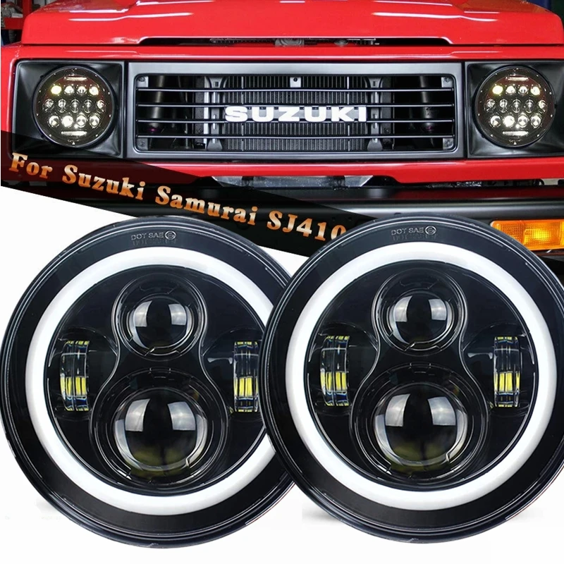 Car Led 7 inch Led Headlight For Lada Niva 4X4 Uaz Hunter For Land Rover Defender for Nissan Patrol Y60 For Mazda Miata MX5