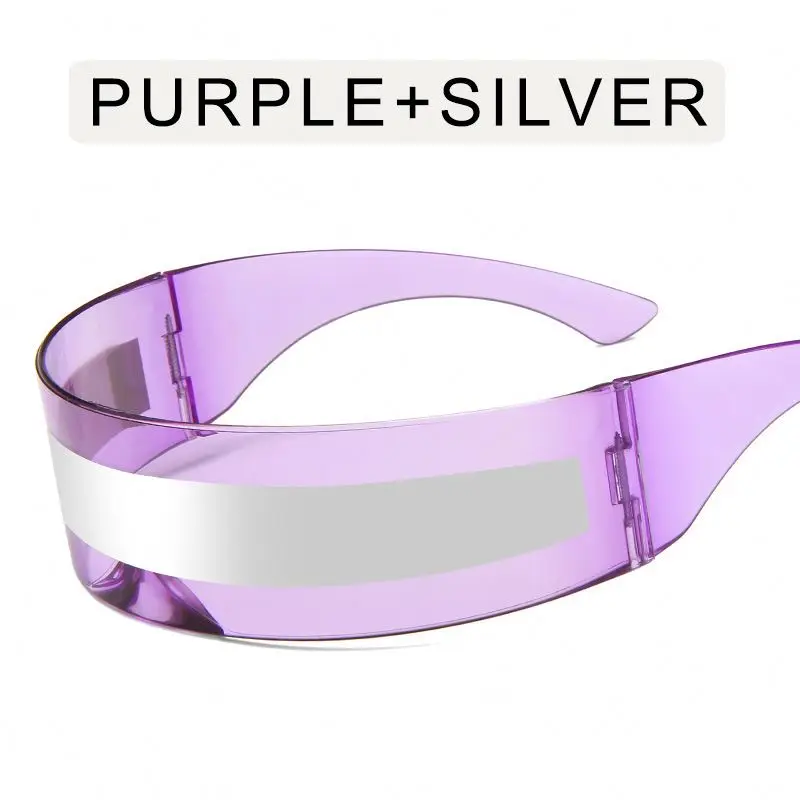 Hot Sale Personality Fashion Prom Glasses Party Glasses One-piece Lens Coating Future Personalized Sunglasses