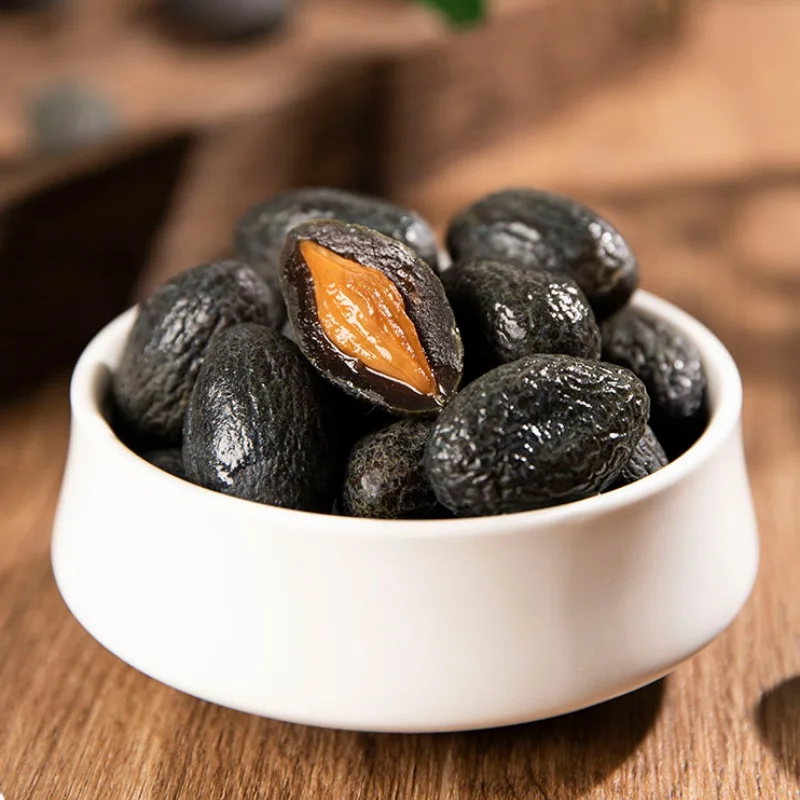 MD28 High Quality Edible Sweet Preserved Dried 100% Black Olive Noire Fruits Food For Sale
