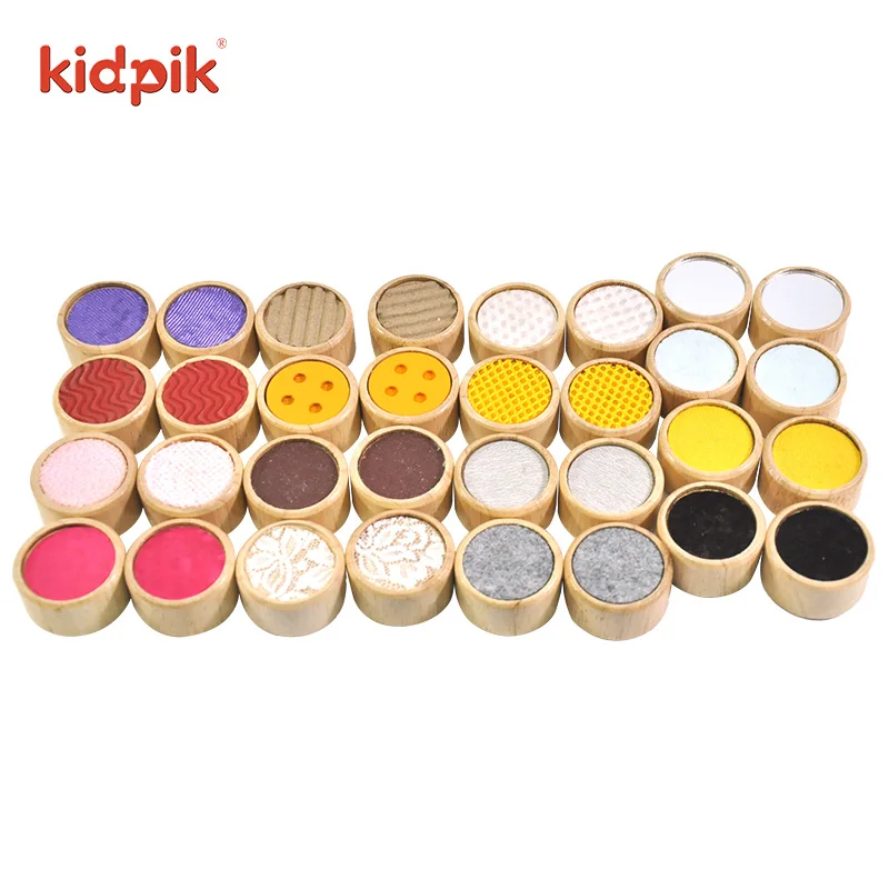 Montessori Educational Toys Matching Fabric Learning Game Tactile Sensation Colorful Sensory Circular Block Toy For Kids Baby