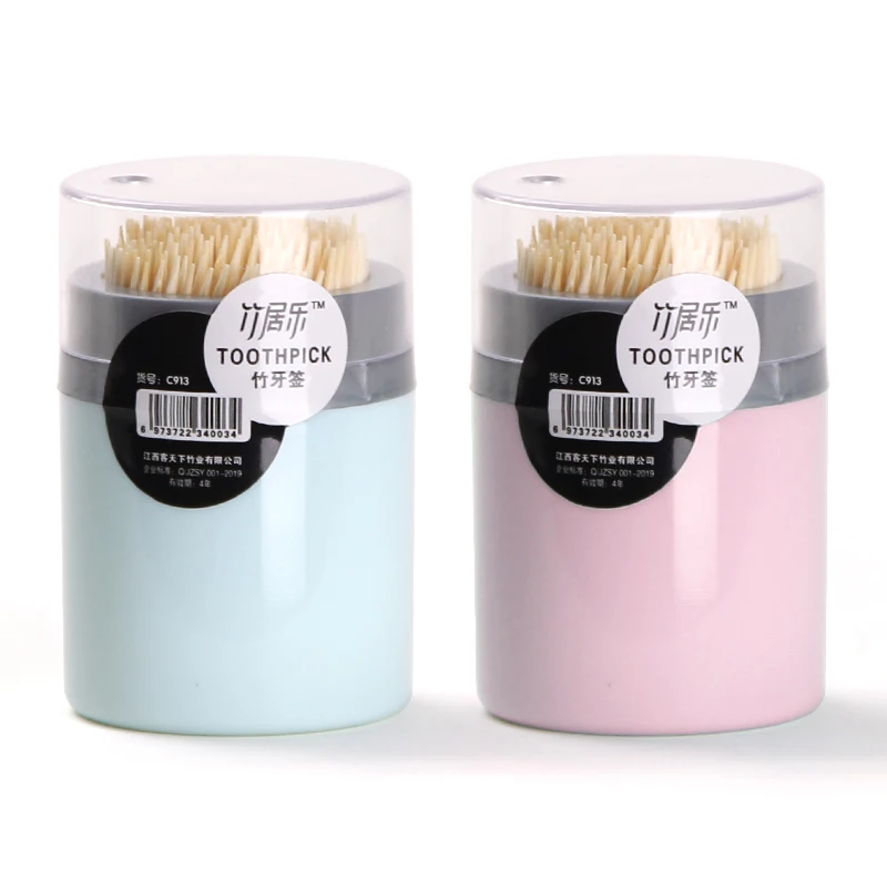 
Wholesale Hot Sale 65 mm * 1.8 mm 260 pcs Eco friendly Restaurant Double Head Disposable Toothpick container holder bottle 